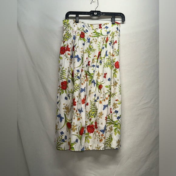 Willi-Smith Size 6 Cotton Floral‎ Tea length A line, with Side Zip. - Picture 3 of 7